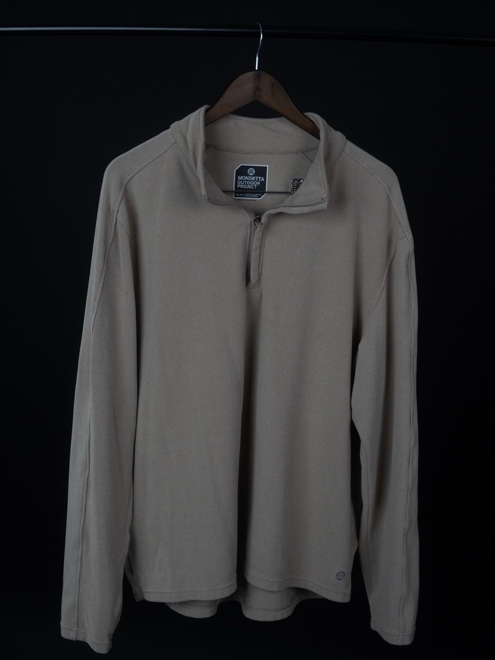 Mondetta Men's Zip-Neck Sweater in Taupe